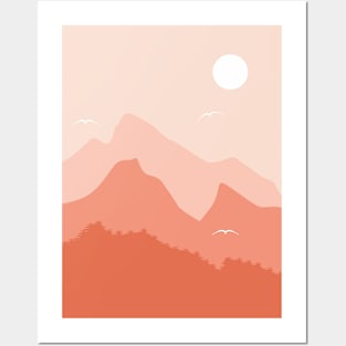 Minimalist Mountains IV Posters and Art